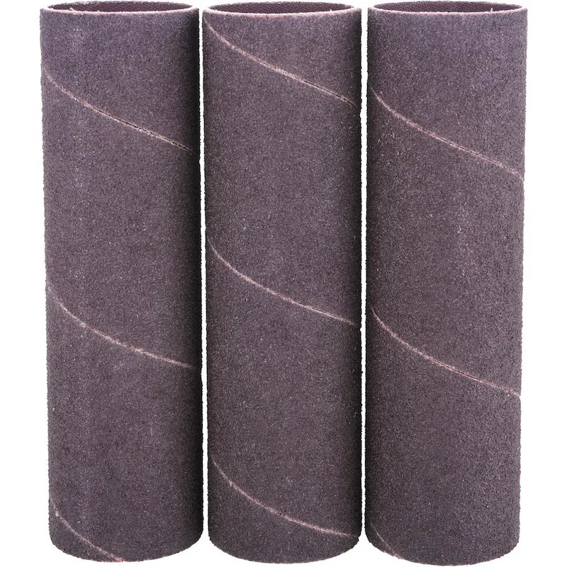 Grizzly Industrial 1-1/2 Dia. x 5-1/2 A/O Hard Sanding Sleeve, 3 pack (H6669, H6671, H6672, H6673)