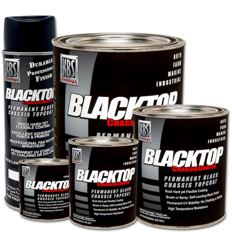 KBS Coatings BlackTop 1K UV Stable Coating, Aerosol (8101, 8102, 8112)