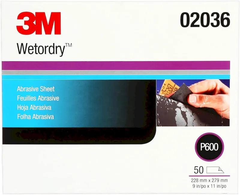 3M 9 x 11 Wetordry Abrasive Sheet 213Q (02036)