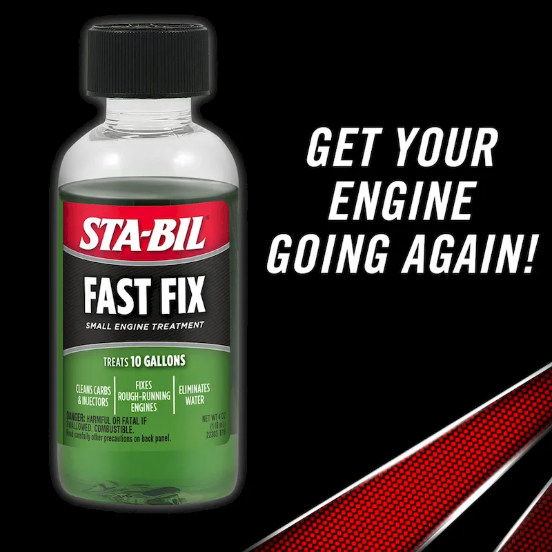 Sta-Bil Fast Fix Small Engine Treatment - Cleans Carbs, 4 Fl. Oz. (22303)