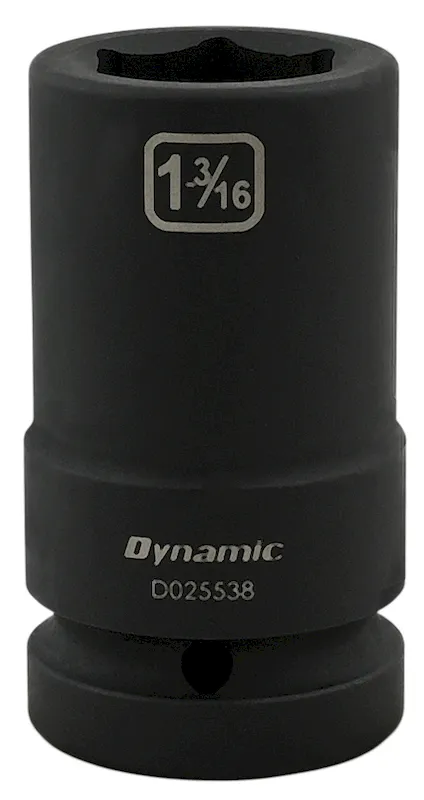 Dynamic Tools 1-3/16'' X 1 Drive, 6 Point Deep Length, Impact Socket (D025538)