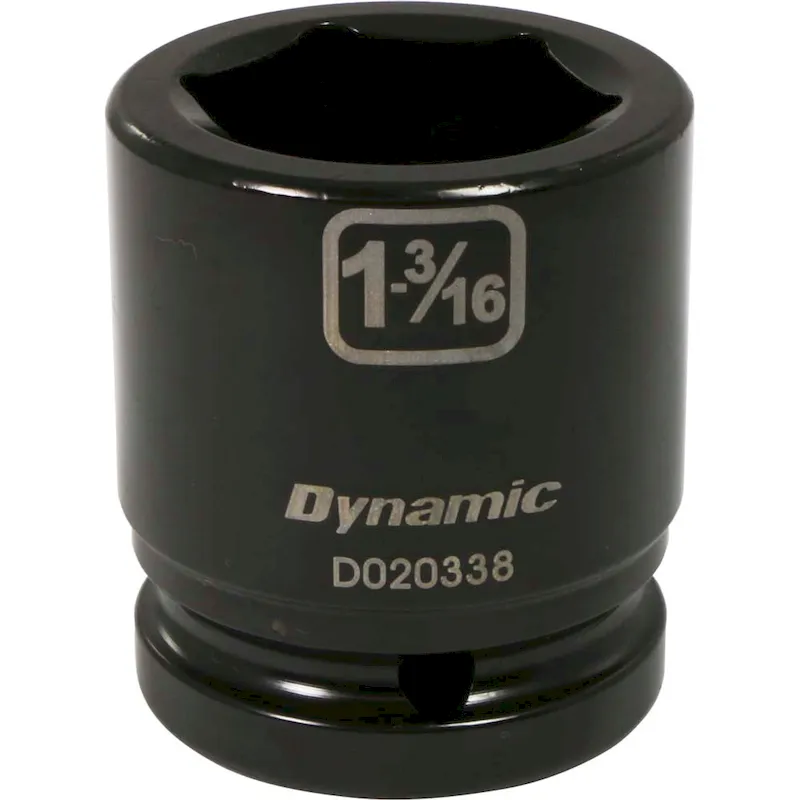 Dynamic Tools 3/4 Drive 6 Point SAE, 1-3/16 Standard Length, Impact Socket (D020338)