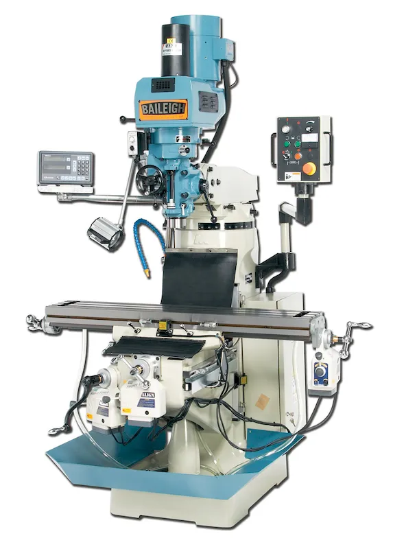 Baileigh 220V 1Phase Variable Speed Vertical Milling Machine 9 x49 Table (1008232)
