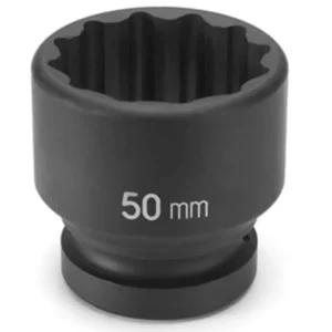 Grey Pneumatic 40Mm X 12 Point Short 1-1/2 Drive Impact Socket (6240M)