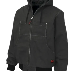 Tough Duck Men's Classic Hooded Duck Bomber Jacket with Durable Finish