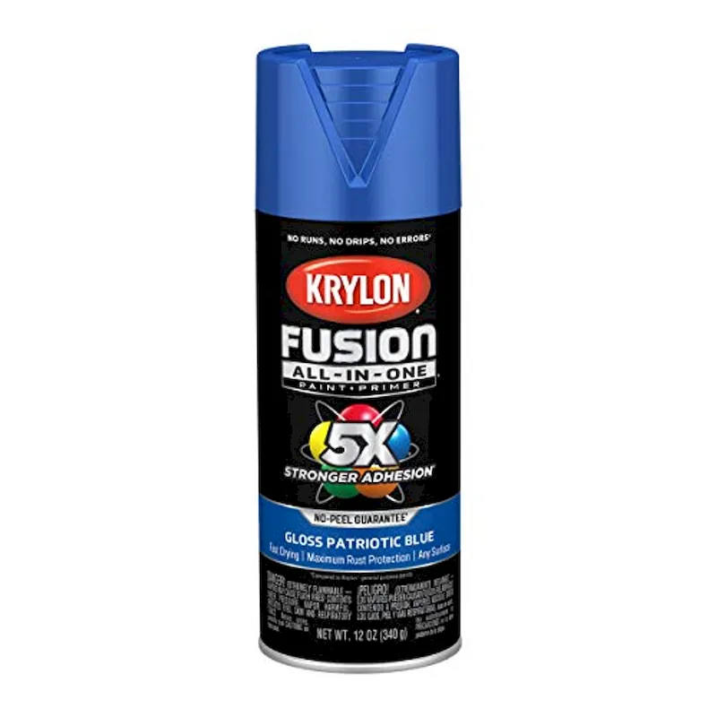Krylon Fusion K02716007 All-In-1 Spray Paint for In/Outdoor Gloss Patriotic Blue